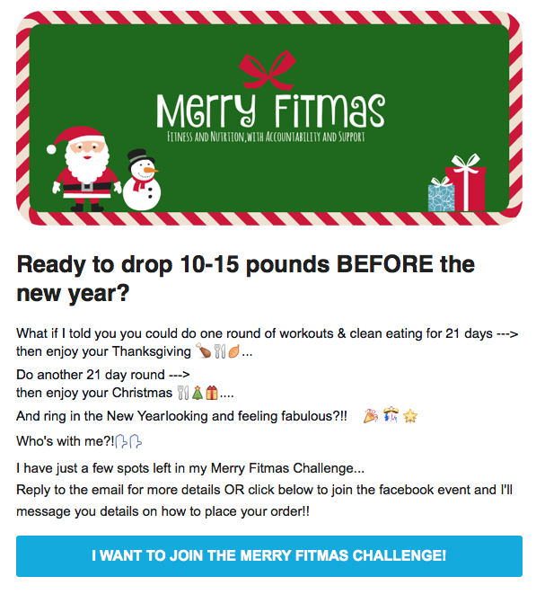 Merry fitness call to action