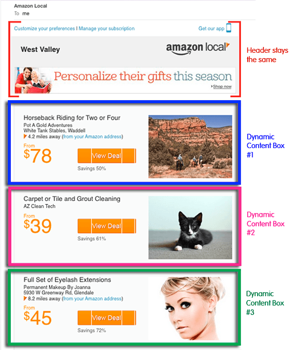 Amazon-Sample-dynamic-content-pinpointe