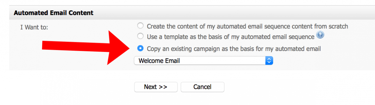 autoresponder setup welcome email template