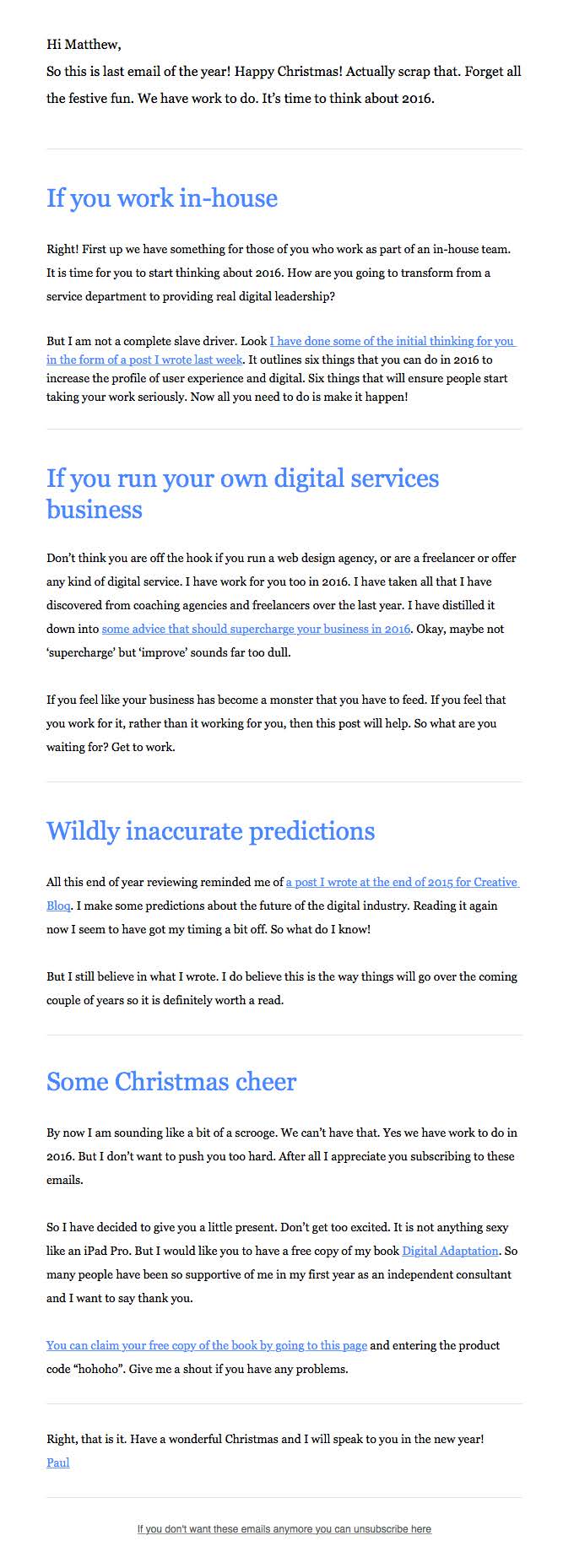 Email Copywriting Tips - mathew