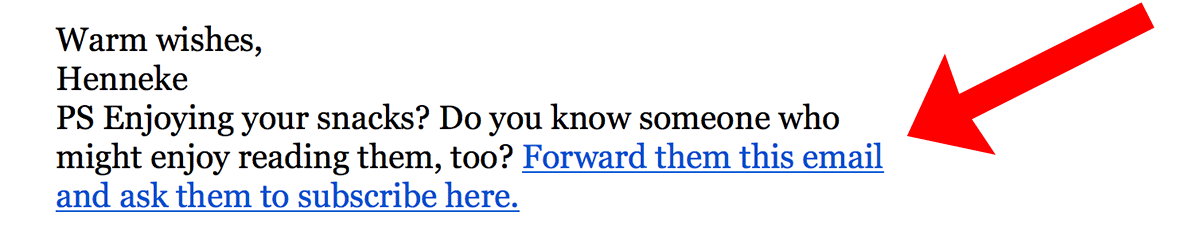 email marketing tricks ask just one person to forward your emails, and see a big spike as a result
