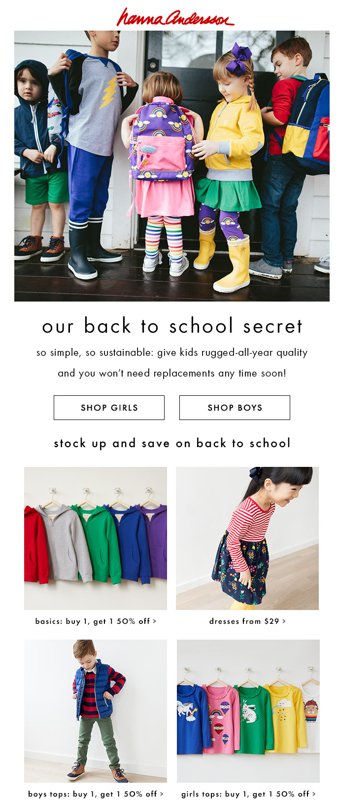 back to school emails - sale