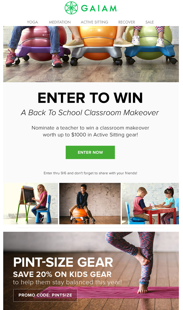 back to school emails -contest