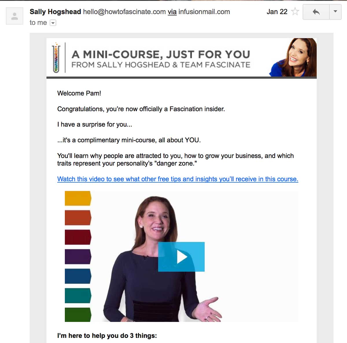 email marketing tricks this looks like a video, but actually it's just an image embedded in the email