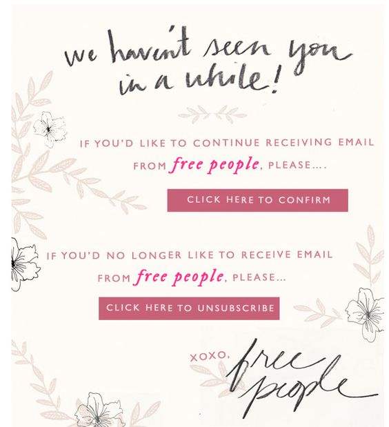 free-people-re-engagement campaigns