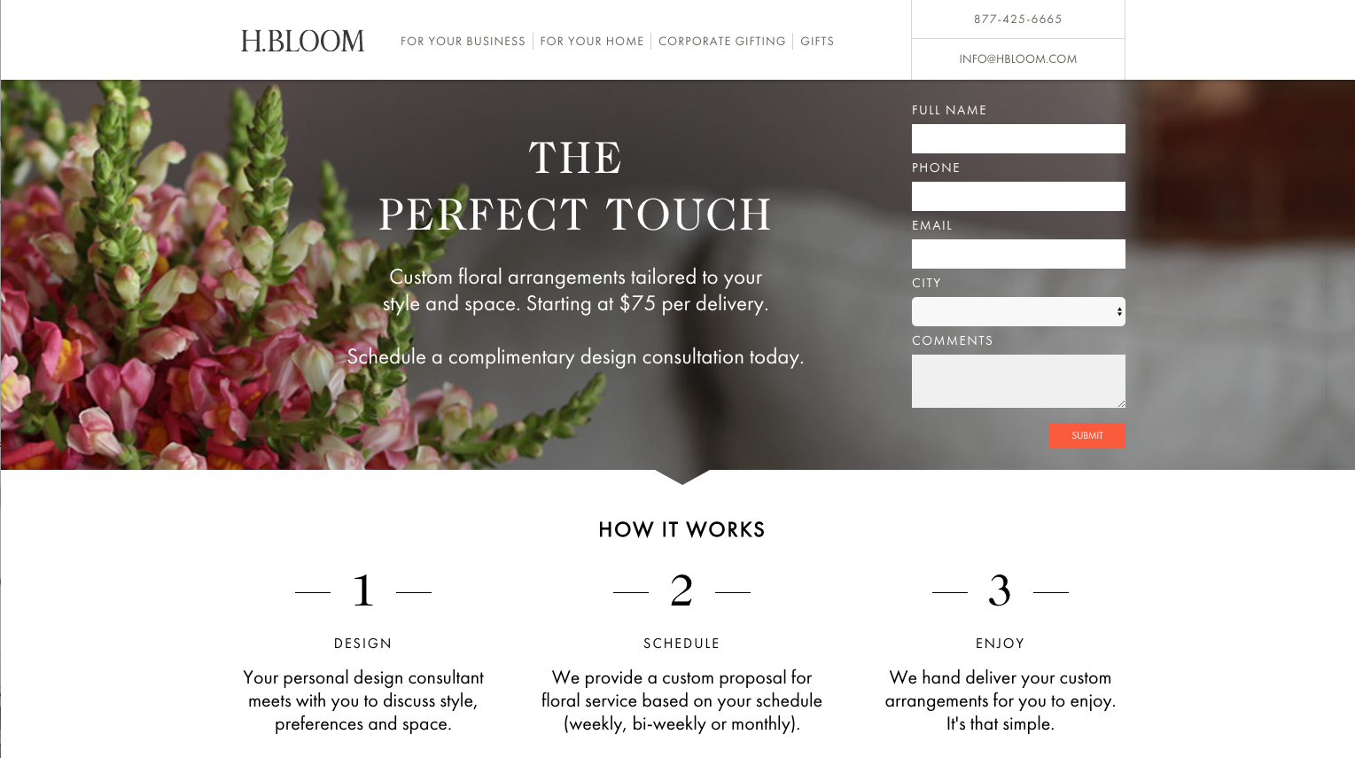 h-bloom-landing page conversion