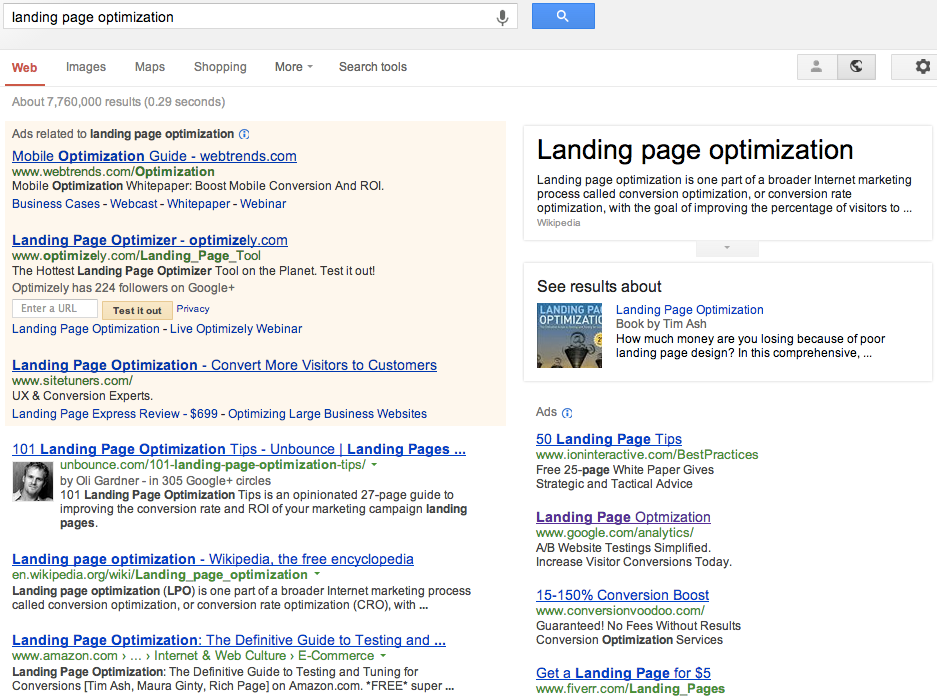 Landing Page Optimization - Optimizing for SEO