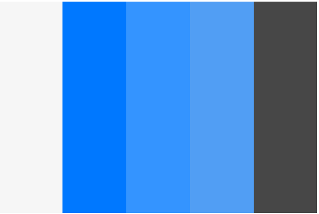 email design content blue colors
